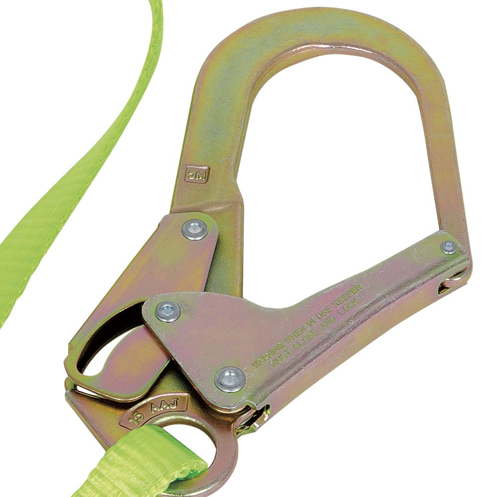 Lanyard resistente con cinta, broche y ganchos en "D" de 4 pies, verde V815424 de PeakWorks
