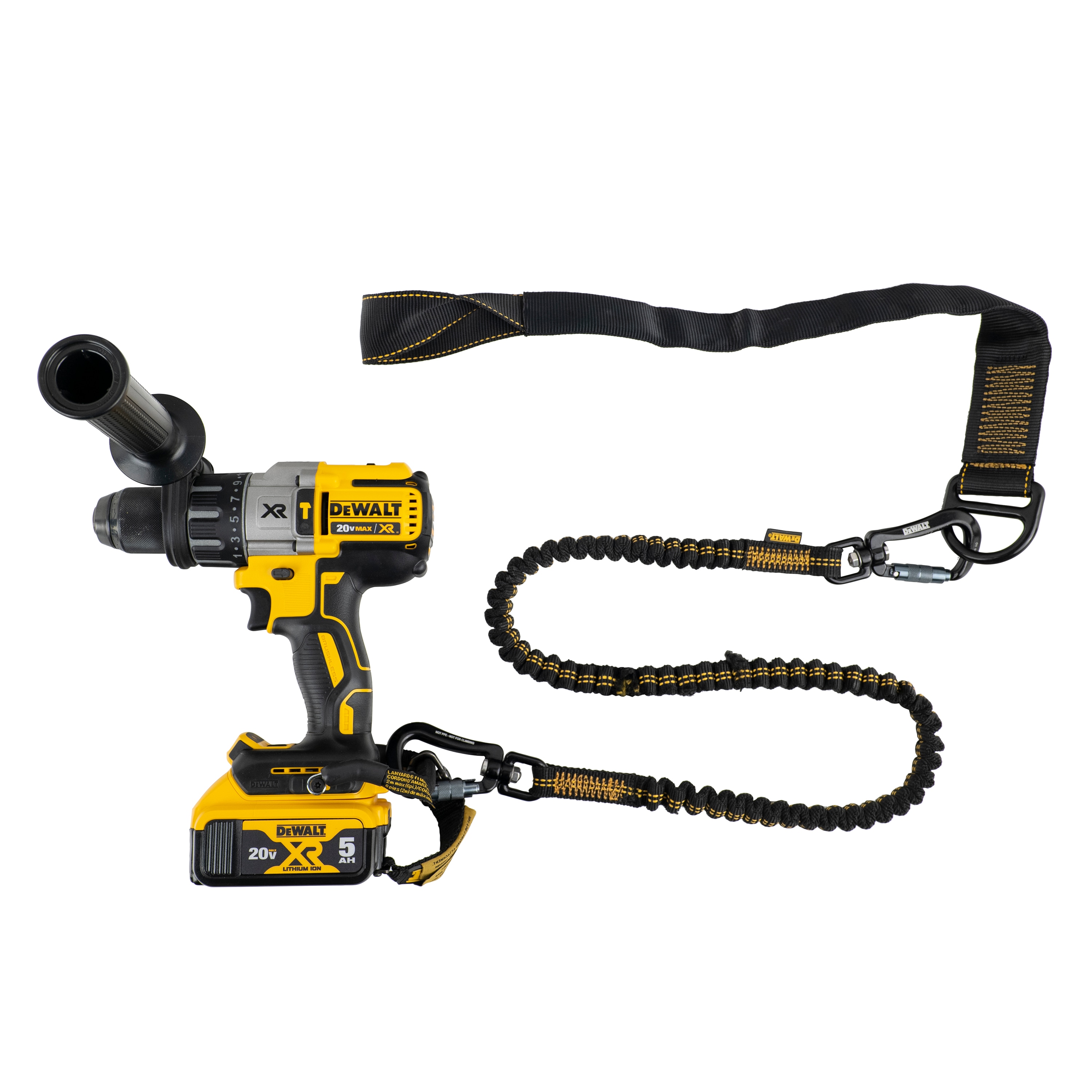 Sujetador para herramientas eléctricas Dewalt con doble mosquetón de 75 pulgadas, capacidad de 15 libras DXDP721510