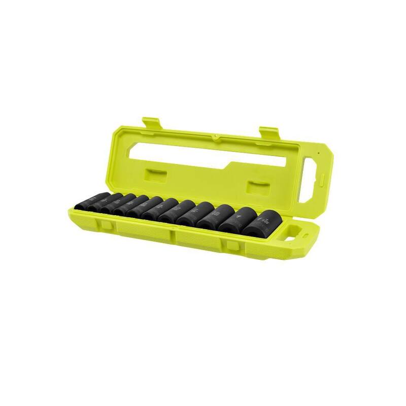 Juego de dados de impacto profundos RYOBI de 1/2 pulgadas (11 piezas) - RHMTIS31101