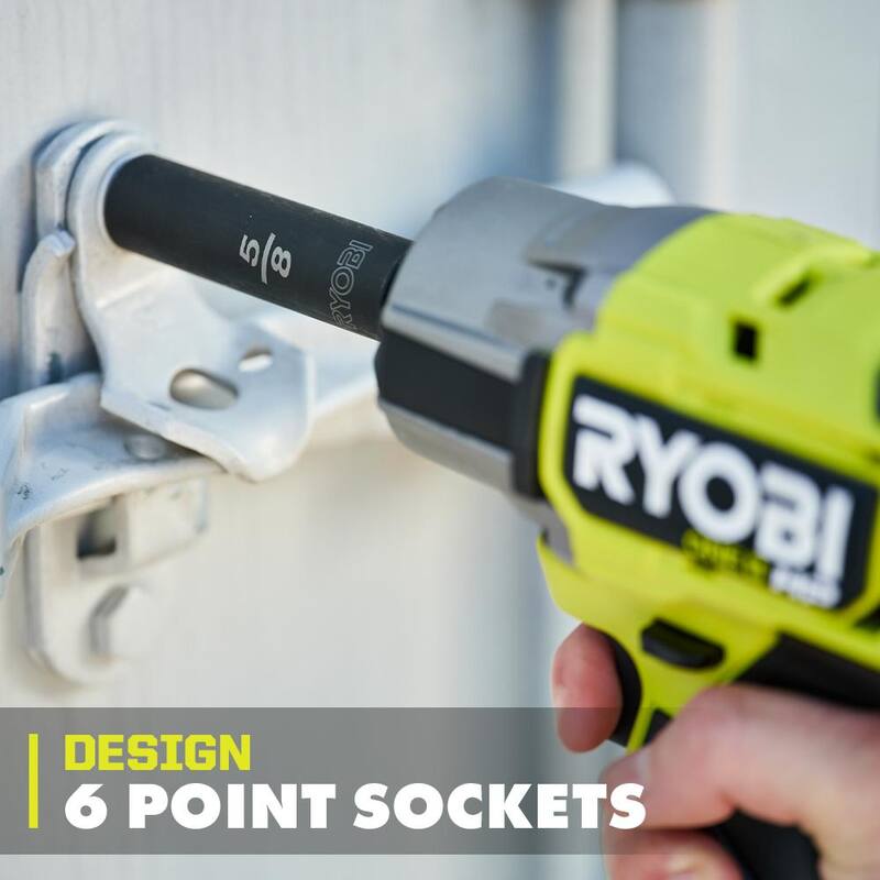 Juego de dados de impacto profundos RYOBI de 1/2 pulgadas (11 piezas) - RHMTIS31101