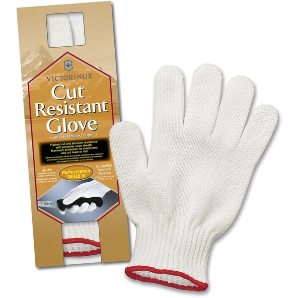 Guantes corta-resistencia blancos de cocina Victorinox 83102 Swiss Army Brands 2023, Performance Shield 3, Pequeños - VIC-7.9043.S
