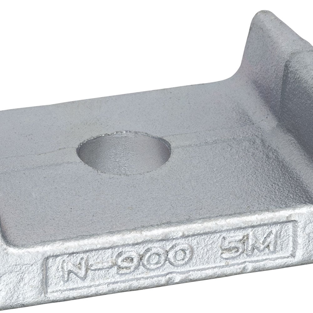 Punto de Anclaje de Acero Duradero y Permanente PeakWorks, Orificio de 3/4 pulgadas, Resistencia a la tracción de 5,000 lb, Color Plata/Oro Viejo V8221113