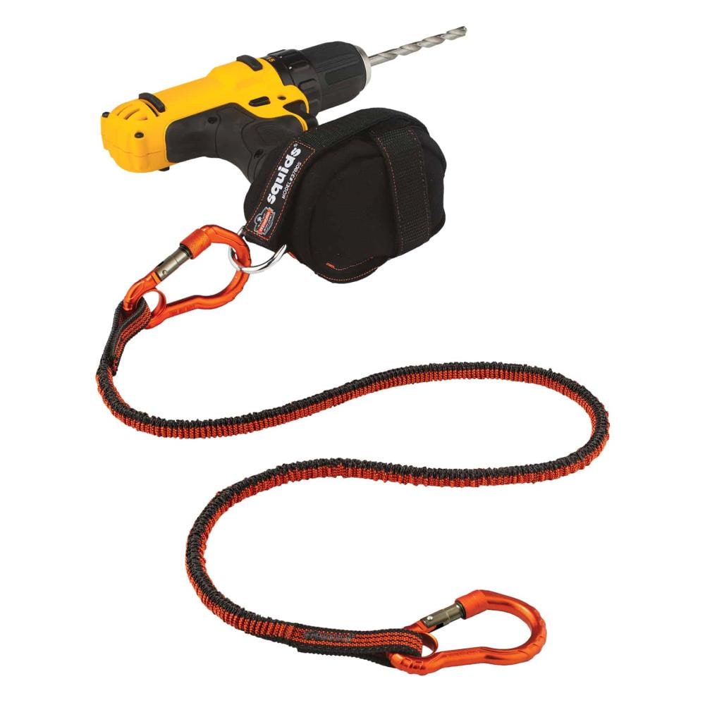 Squids Ergodyne Squids 3108f(x) Traba Herramientas con Mosquetón de Seguridad - 15lbs, Naranja y Gris, Modelo Estándar 19808