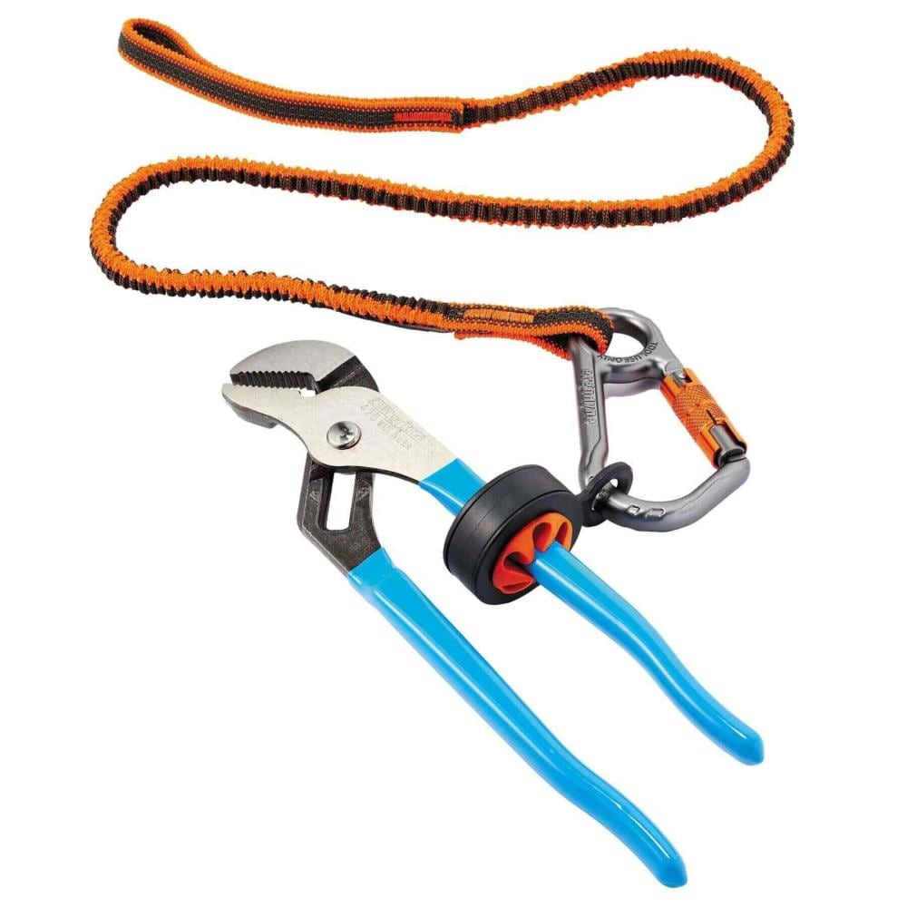 Squids Ergodyne Squids 3108f(x) Traba Herramientas con Mosquetón de Seguridad - 15lbs, Naranja y Gris, Modelo Estándar 19808