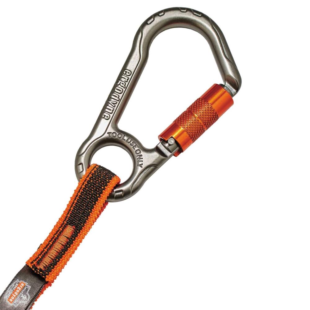 Squids Ergodyne Squids 3108f(x) Traba Herramientas con Mosquetón de Seguridad - 15lbs, Naranja y Gris, Modelo Estándar 19808