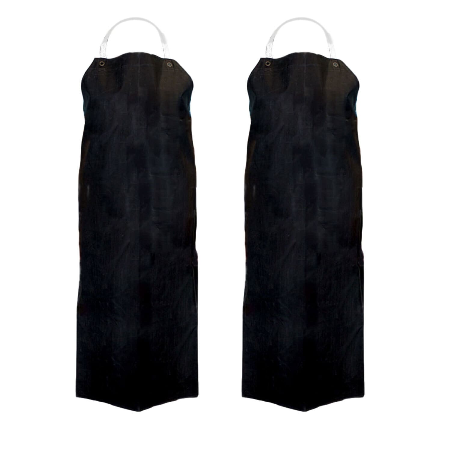 Delantal negro industrial de nitrilo resistente a químicos y aceite BISON LIFE 35" x 48" de uso rudo (paquete de 2) SH-HDS-HYNI-AP1BK-2