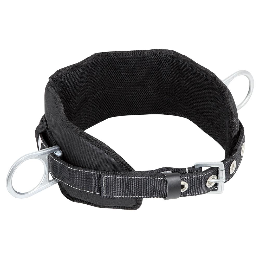 Cinturón de Posicionamiento para Arneses de Seguridad PeakWorks con Soporte Lumbar Acolchado, 2 Argollas en D, Negro, Talla Pequeña V8056021