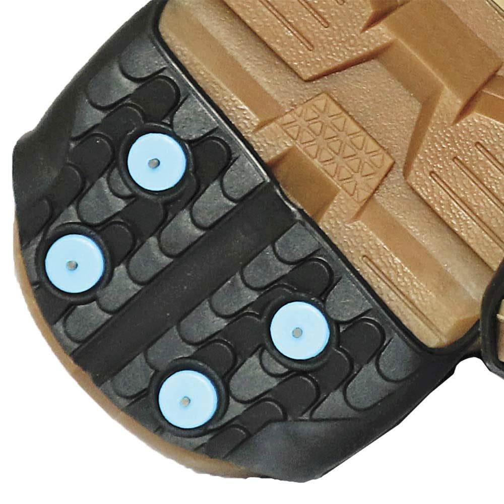 Ayuda de tracción para calzado industrial multiusos Due North con 8 picos de carburo de tungsteno Ice Diamond, patrón de banda de rodadura "Pulse Grip", de goma, color negro, unisex, talla grande V3550370-L