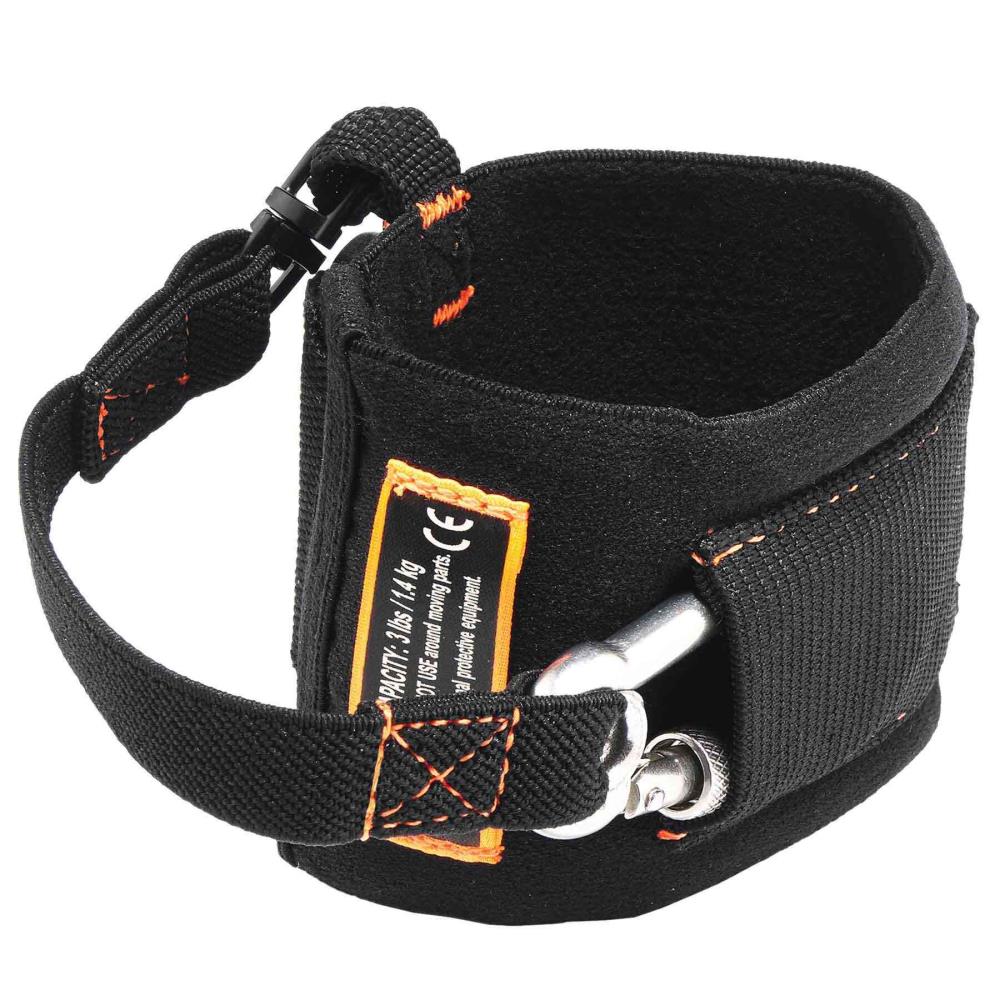 Squids Ergodyne Squids 3114 Pulsera de muñeca para jalar con mosquetón- 3 libras, negro 19056