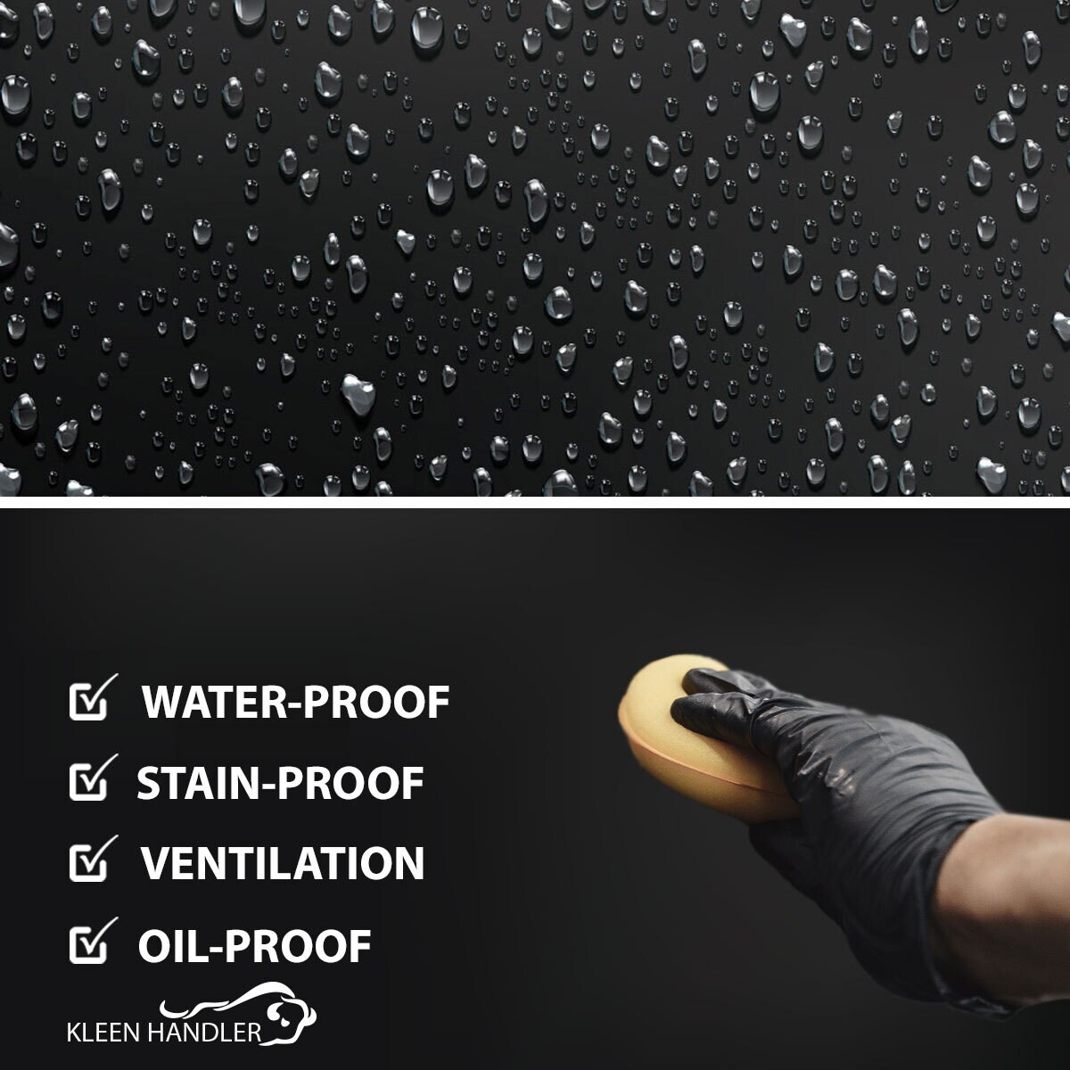 BISON LIFE Delantal de Vinil Negro para Lavado de Trastes de 47" x 31" Resistente para Trabajos Pesados, Limpieza Industrial, Resiste Químicos y Aceites (paquete de 2) BLKH-HDS-PVC-AP1BK-2