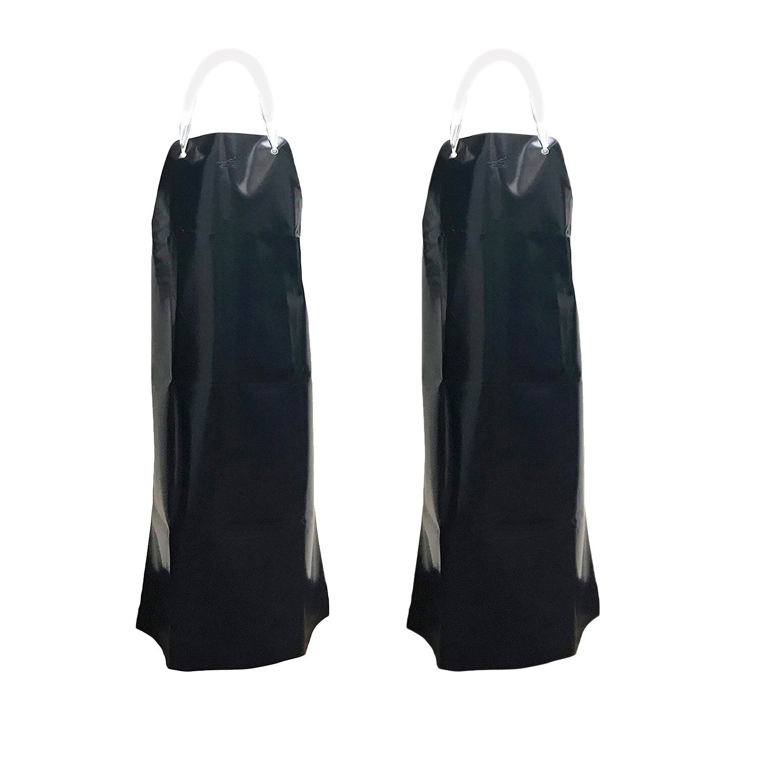 BISON LIFE Delantal de Vinil Negro para Lavado de Trastes de 47" x 31" Resistente para Trabajos Pesados, Limpieza Industrial, Resiste Químicos y Aceites (paquete de 2) BLKH-HDS-PVC-AP1BK-2