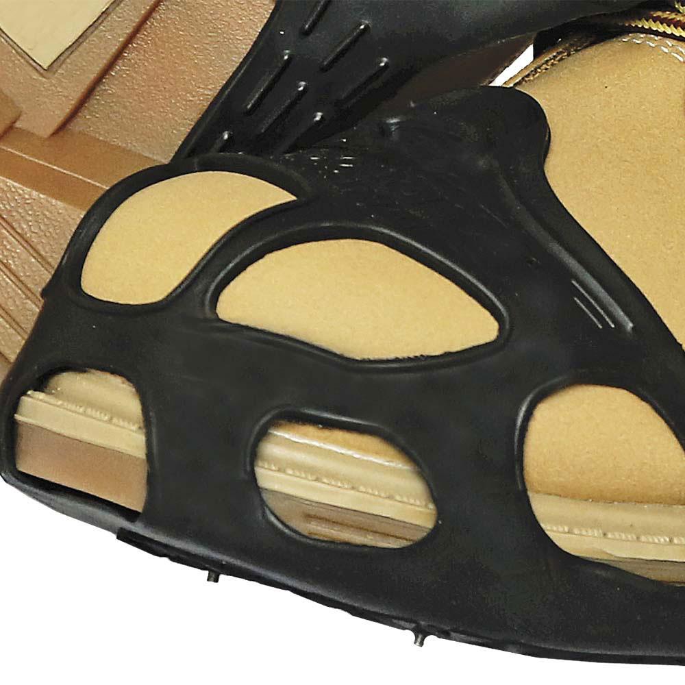 Ayuda de tracción para calzado industrial multiuso Due North con 8 picos de carburo de tungsteno, patrón de agarre "Pulse Grip", de caucho, negro, unisex, M V3550370-M