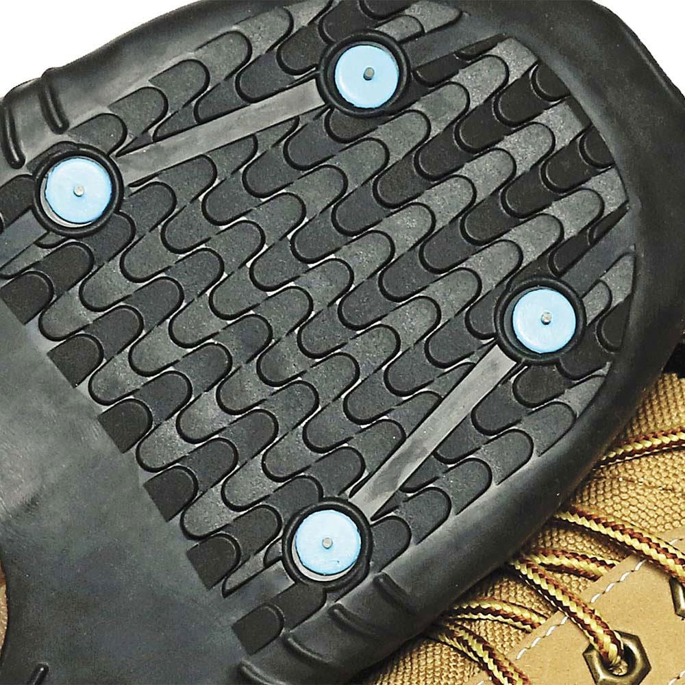 Ayuda de tracción para calzado industrial multiuso Due North con 8 picos de carburo de tungsteno, patrón de agarre "Pulse Grip", de caucho, negro, unisex, M V3550370-M