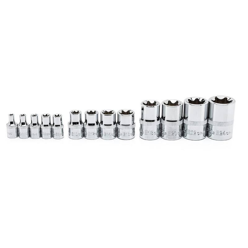 Juego de dados E-Torx para Husky de 1/4 pulg., 3/8 pulg., 1/2 pulg. (13 piezas) - HETX13PC-02
