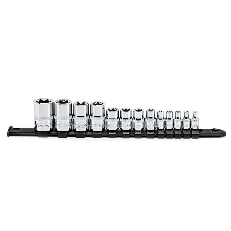 Juego de dados E-Torx para Husky de 1/4 pulg., 3/8 pulg., 1/2 pulg. (13 piezas) - HETX13PC-02