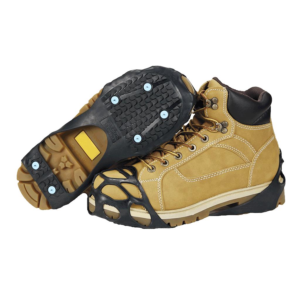 Ayuda de tracción para calzado multiusos Due North con 6 picos de carburo de tungsteno en forma de diamante de hielo, dibujo direccional, goma, negro, unisex, M V3550270-M