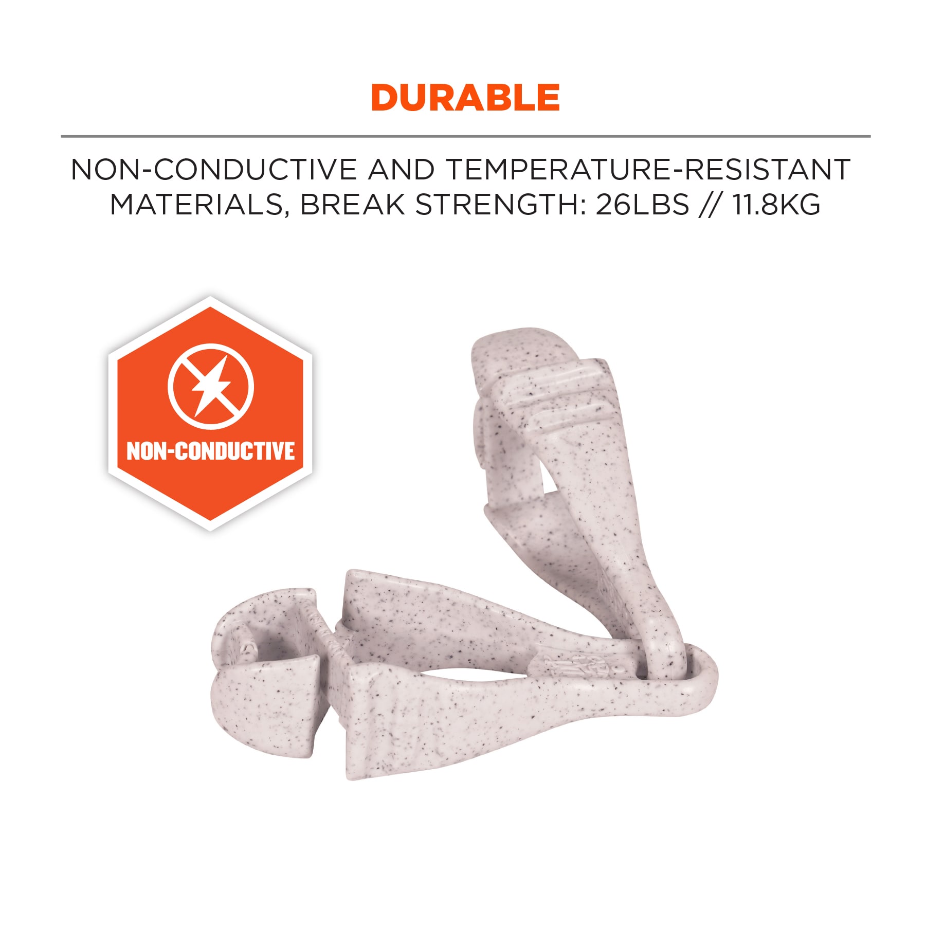 Ergodyne 3400: Punta para Guantes de Granito con Doble Clip - Montaje de Doble Clip 19115