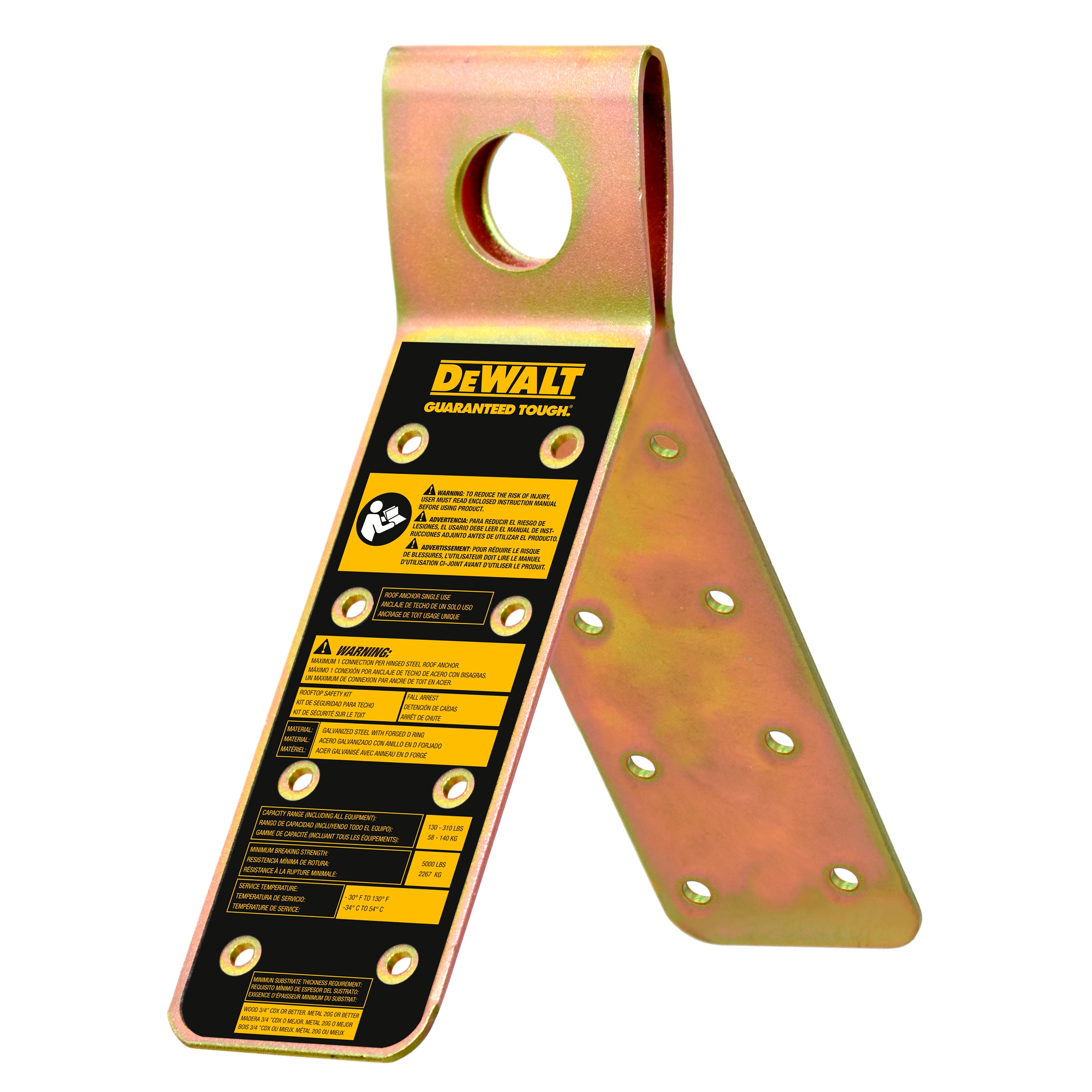 Anclaje para techo Dewalt - Uso individual - Elevado - Acero recubierto de zinc DXFP841001