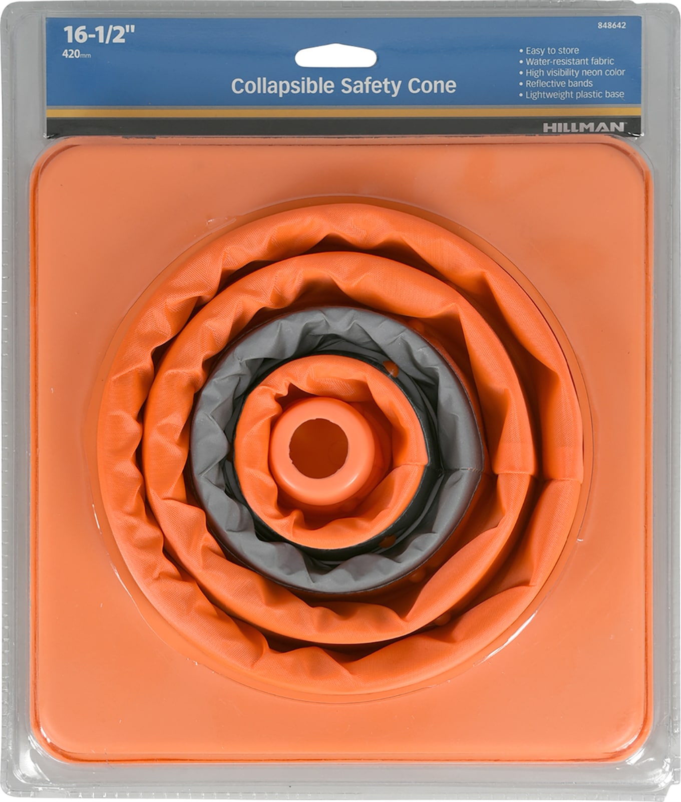 Cono de tráfico amarillo de 16 pulgadas Hillman 848642