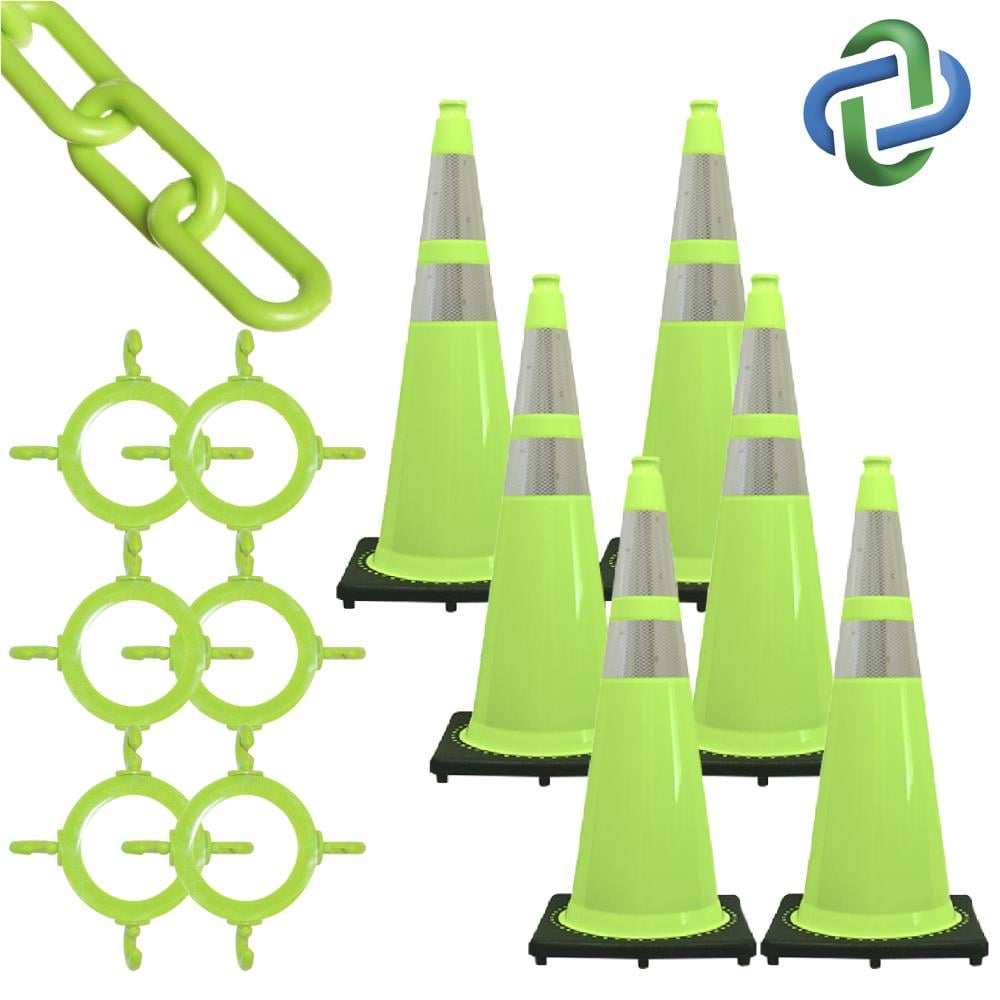 Cono de tráfico verde de 28 pulgadas Mr. Chain 93277-6