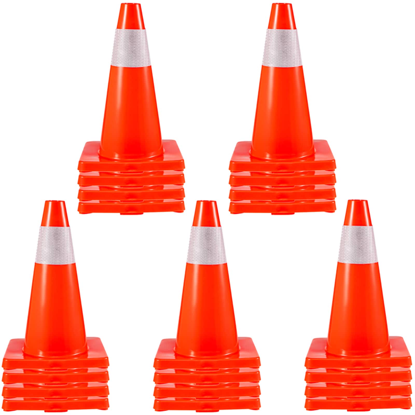 20 conos de seguridad vial rojos de 18 pulgadas de VEVOR