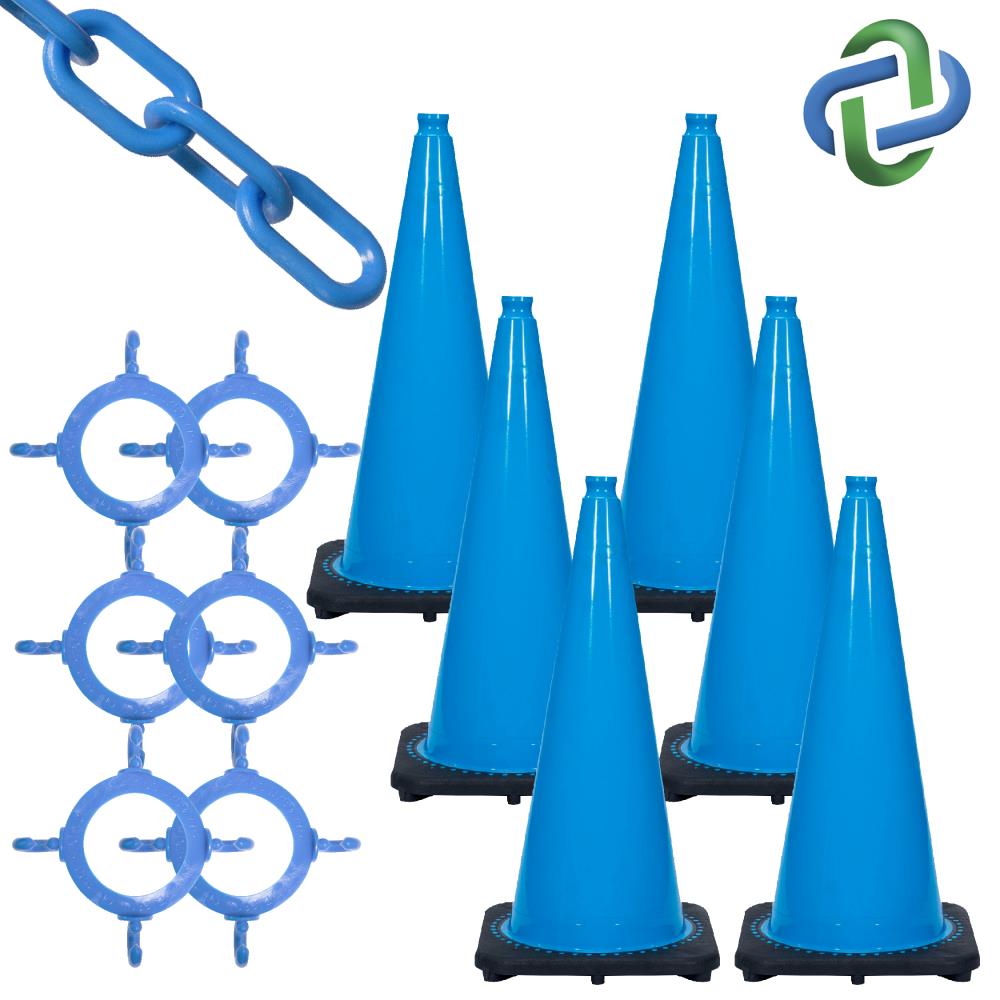 Cono de tráfico azul de 28 pulgadas Mr. Chain 93224-6