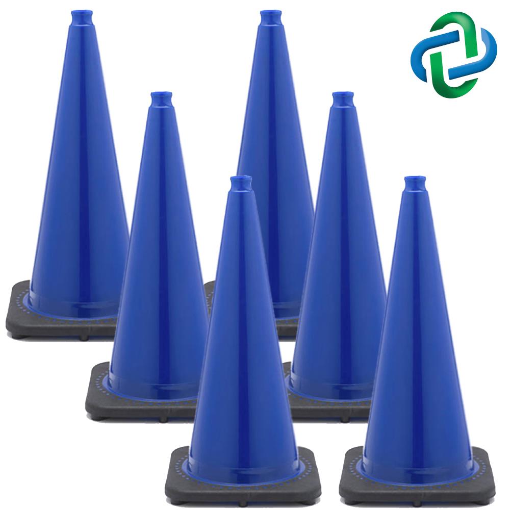 Cono de tráfico azul de 28 pulgadas - Pack de 6 unidades de Mr. Chain 97526-6