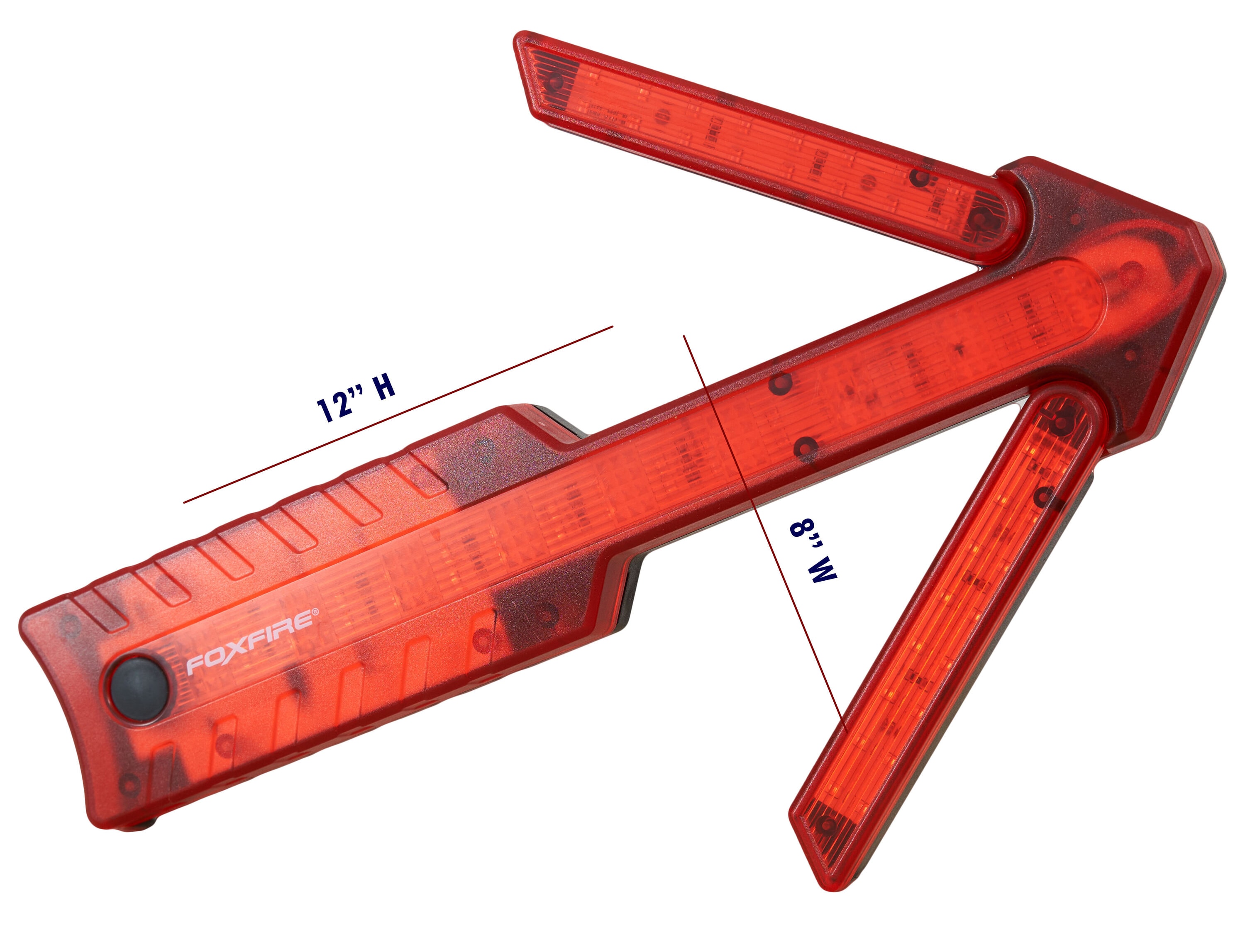 Señal de tráfico roja de seguridad Foxfire Safety de 12 pulgadas