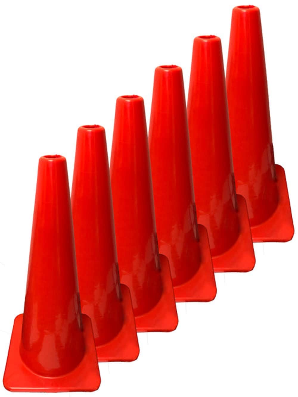 Cono de seguridad vial naranja BISON LIFE 6-Pack de 28 pulgadas BLSH-28CONE-O-6
