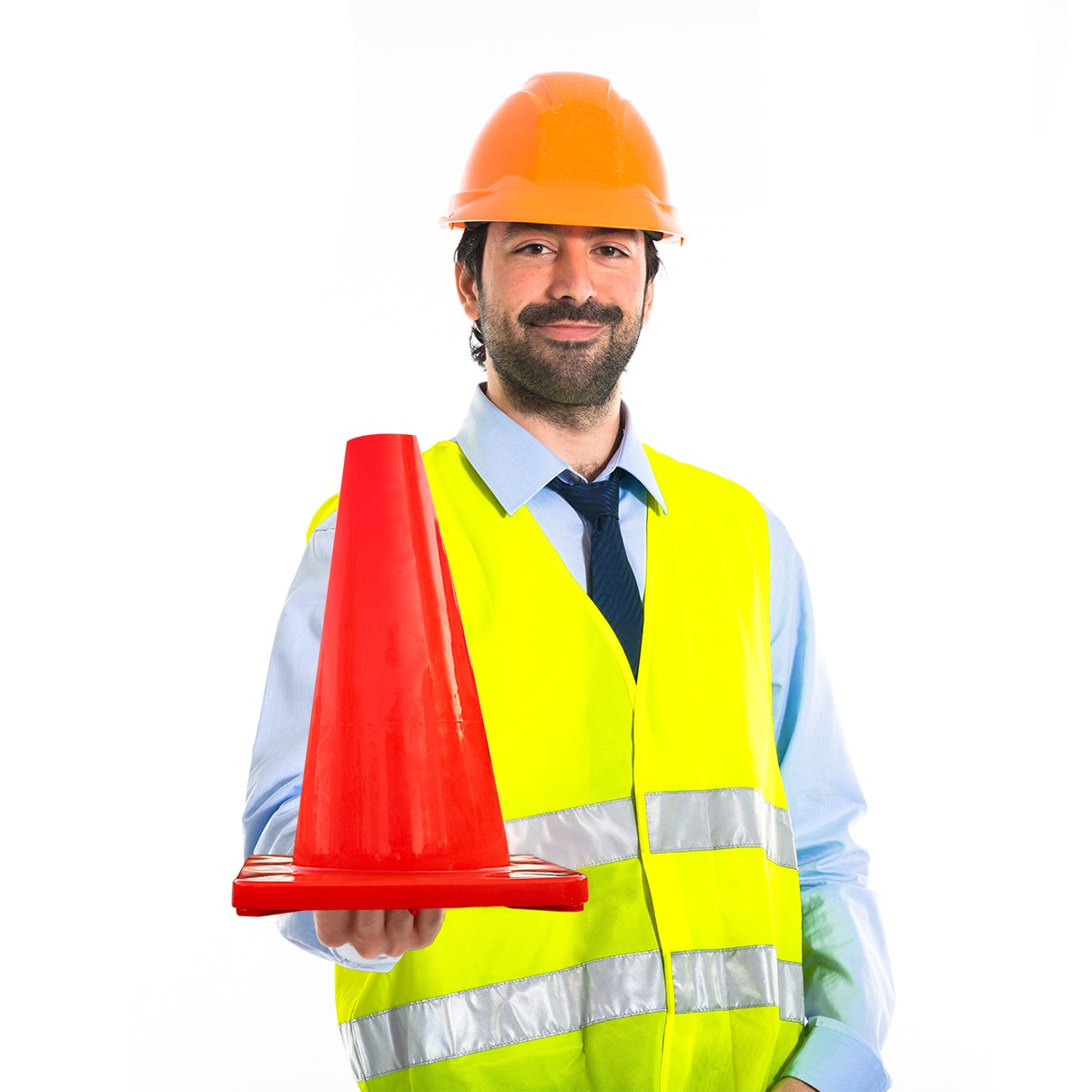 Cono de seguridad vial naranja BISON LIFE 6-Pack de 28 pulgadas BLSH-28CONE-O-6