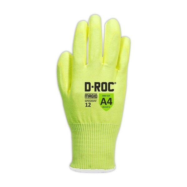 Guantes recubiertos Magid, amarillo de alta visibilidad - GPD545HV-12
