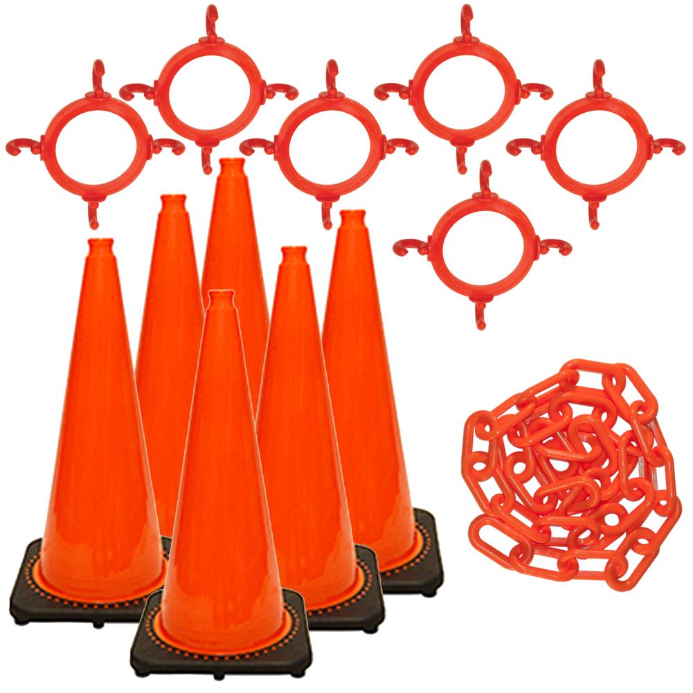 Cono de tráfico naranja de 28 pulgadas Mr. Chain 93213-6