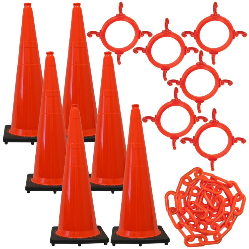 Cono de tráfico naranja de 36 pulgadas Mr. Chain 97213-6