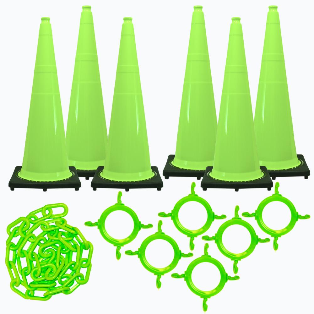 Cono de tráfico verde de 36 pulgadas Mr. Chain 97214-6