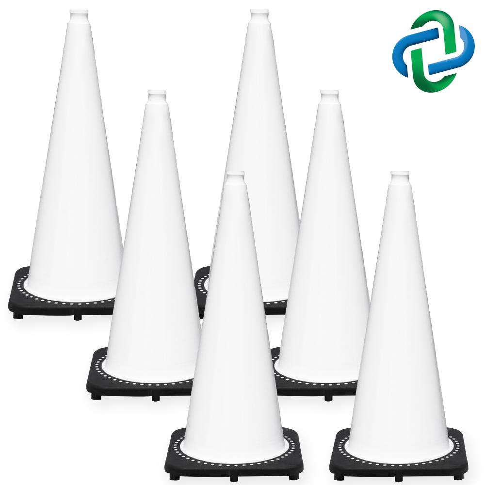 Señor Cadena 6 -Paquete 28-Pulgadas Cono de tráfico blanco 97501-6 de seguridad