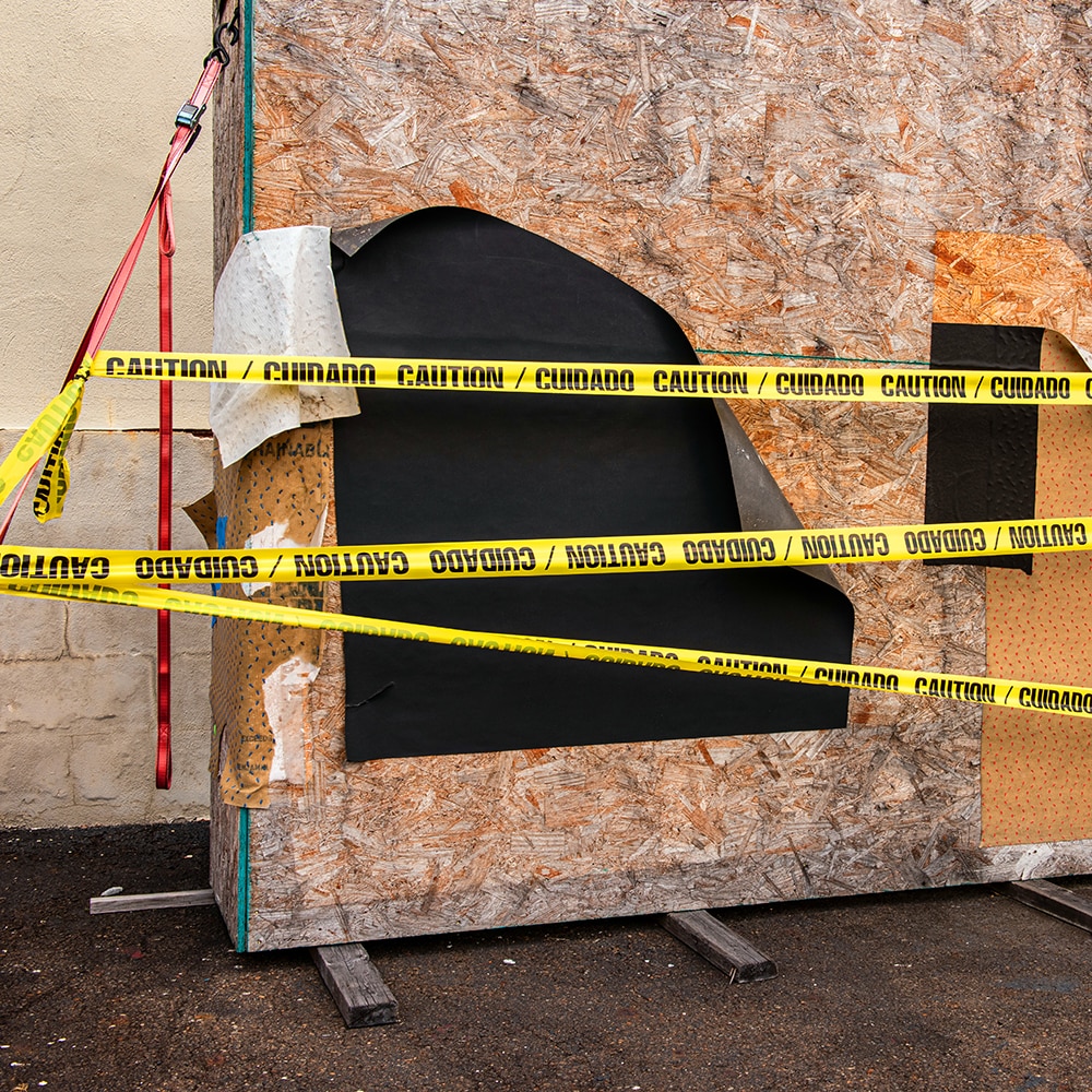 Cinta de seguridad de polietileno amarilla de precaución de 3 pulgadas de ancho x 1000 pies de largo Project Source ST158668