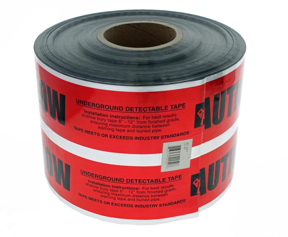 Cinta de Seguridad de Vinilo de Precaución Roja IDEAL de 6 Pulgadas de Ancho x 1000 Pies de Largo 42-251