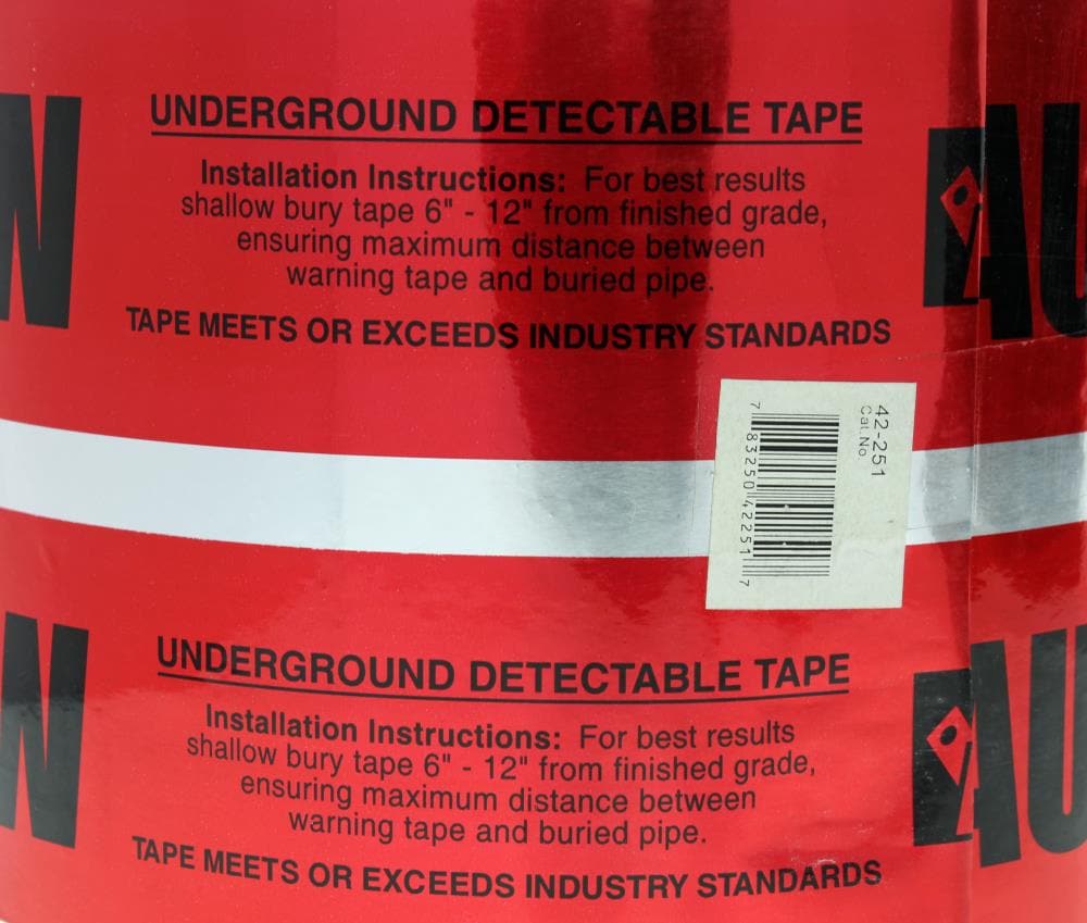 Cinta de Seguridad de Vinilo de Precaución Roja IDEAL de 6 Pulgadas de Ancho x 1000 Pies de Largo 42-251
