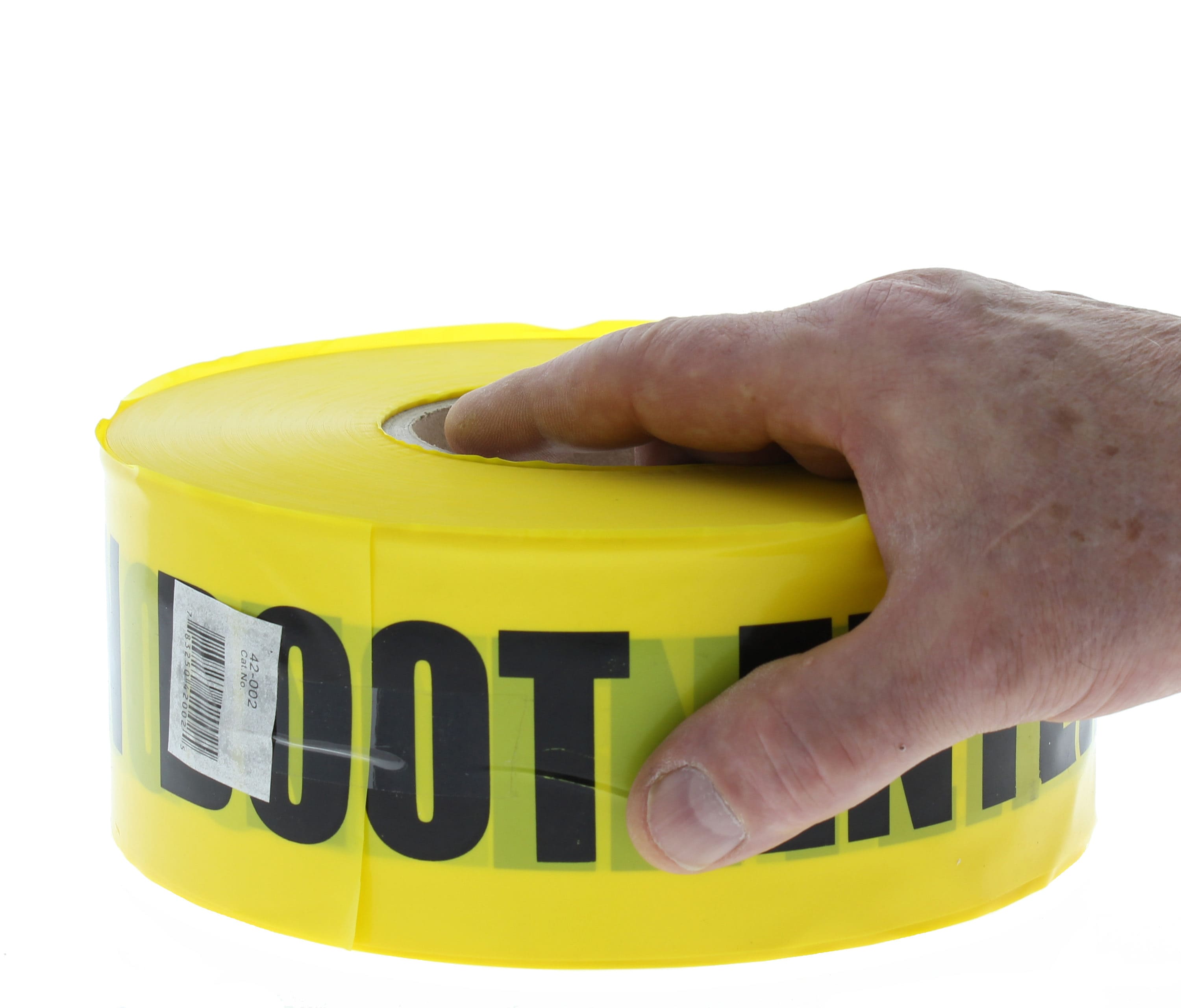 Cinta de Seguridad de Polietileno Amarilla de Precaución IDEAL de 3.0 Pulgadas de Ancho x 1000 Pies de Largo 42-002