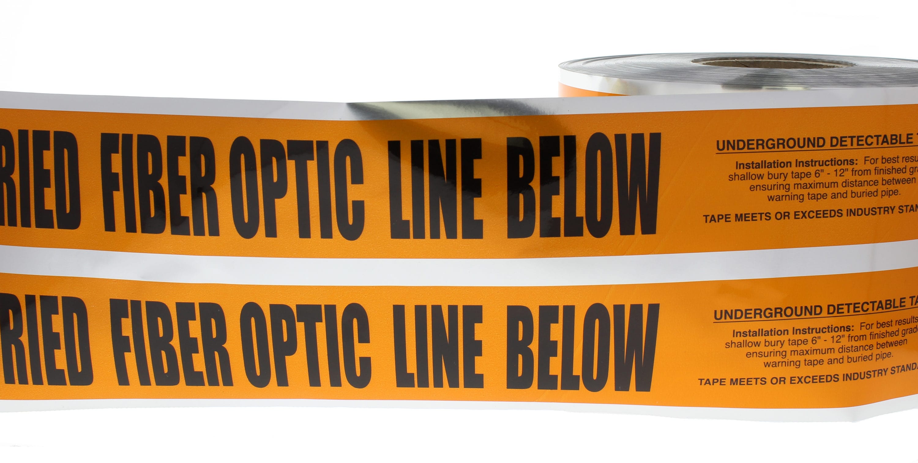 Cinta de seguridad de polietileno naranja de precaución IDEAL de 6 pulgadas x 1000 pies 42-252