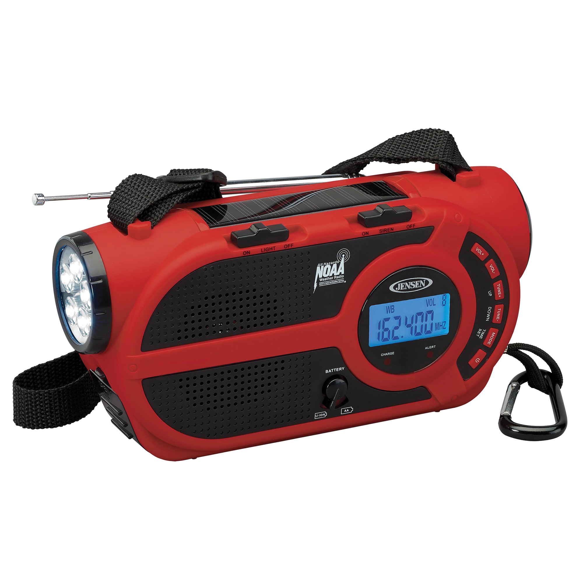 Radio meteorológica AM/FM Jensen con reloj JENJEP650