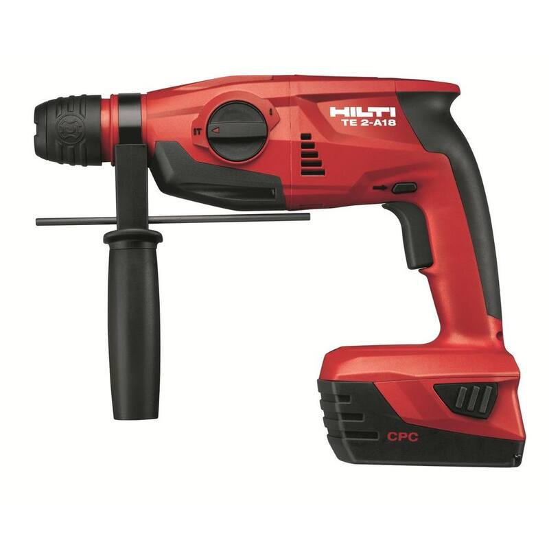 Hilti TE 2A Kit de martillo giratorio compacto inalámbrico de 5/8 pulgadas con batería de litio de 22 voltios SDS-Plus - 3490196