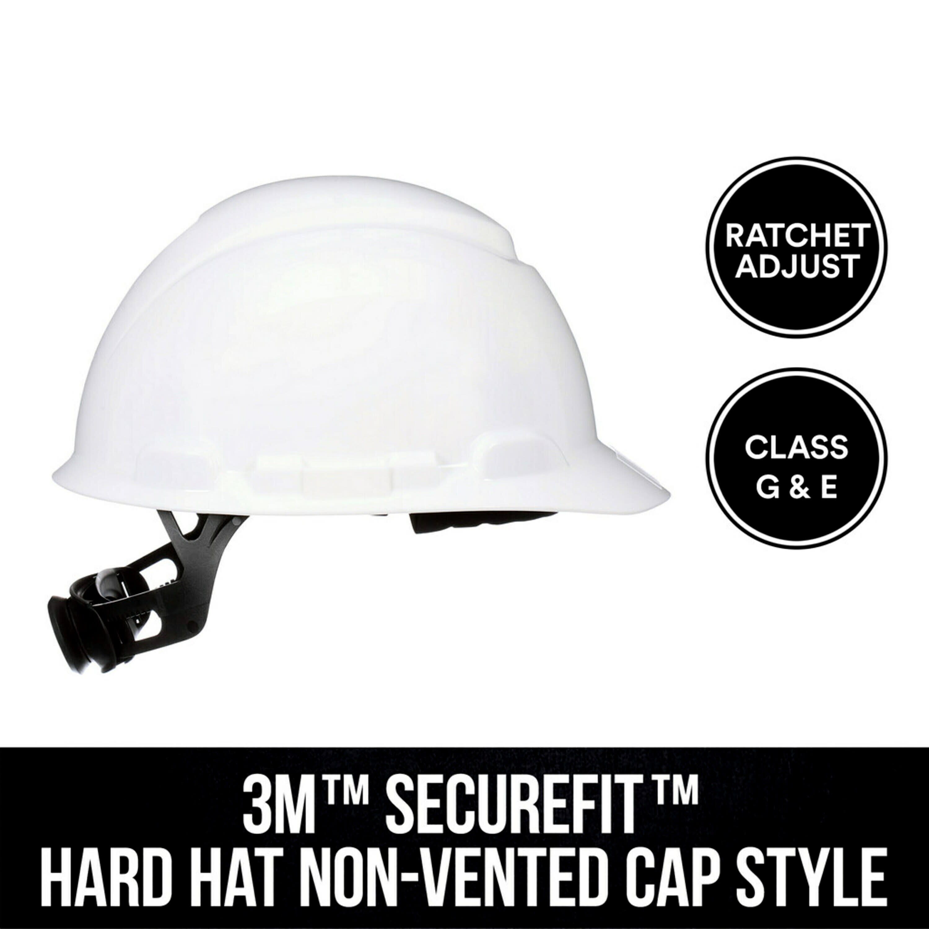 Casco de seguridad blanco con ajuste rápido de trinquete 3M CHH-R-W6-SL