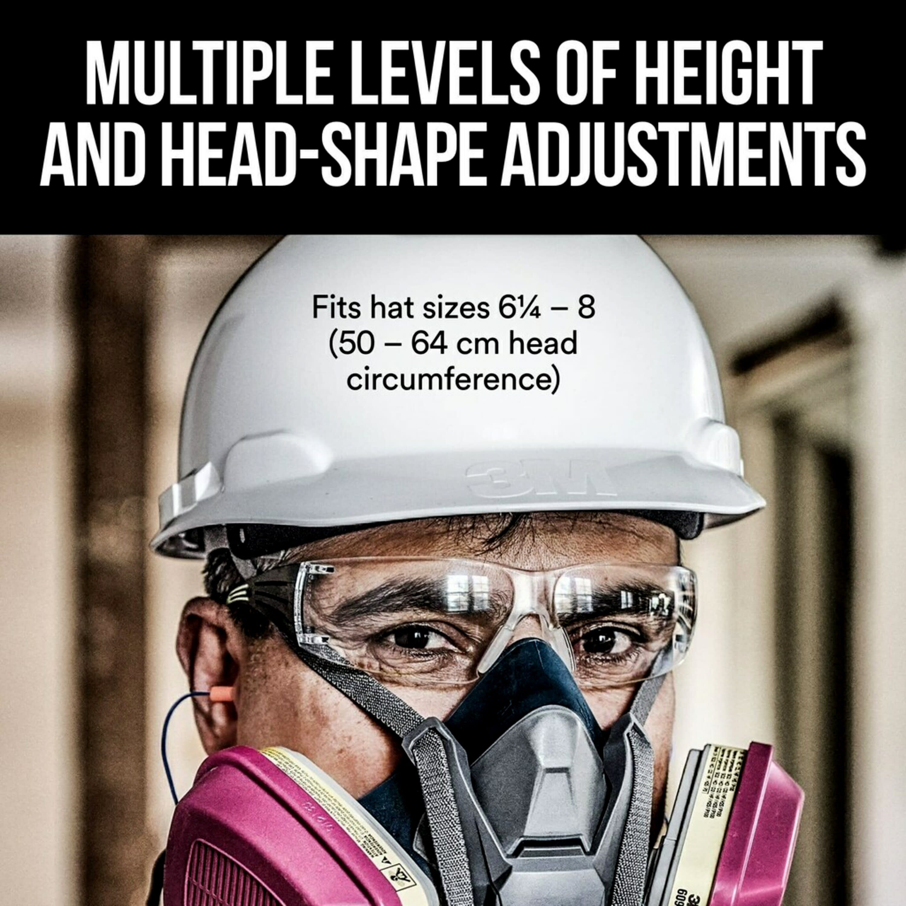 Casco de seguridad blanco con ajuste rápido de trinquete 3M CHH-R-W6-SL