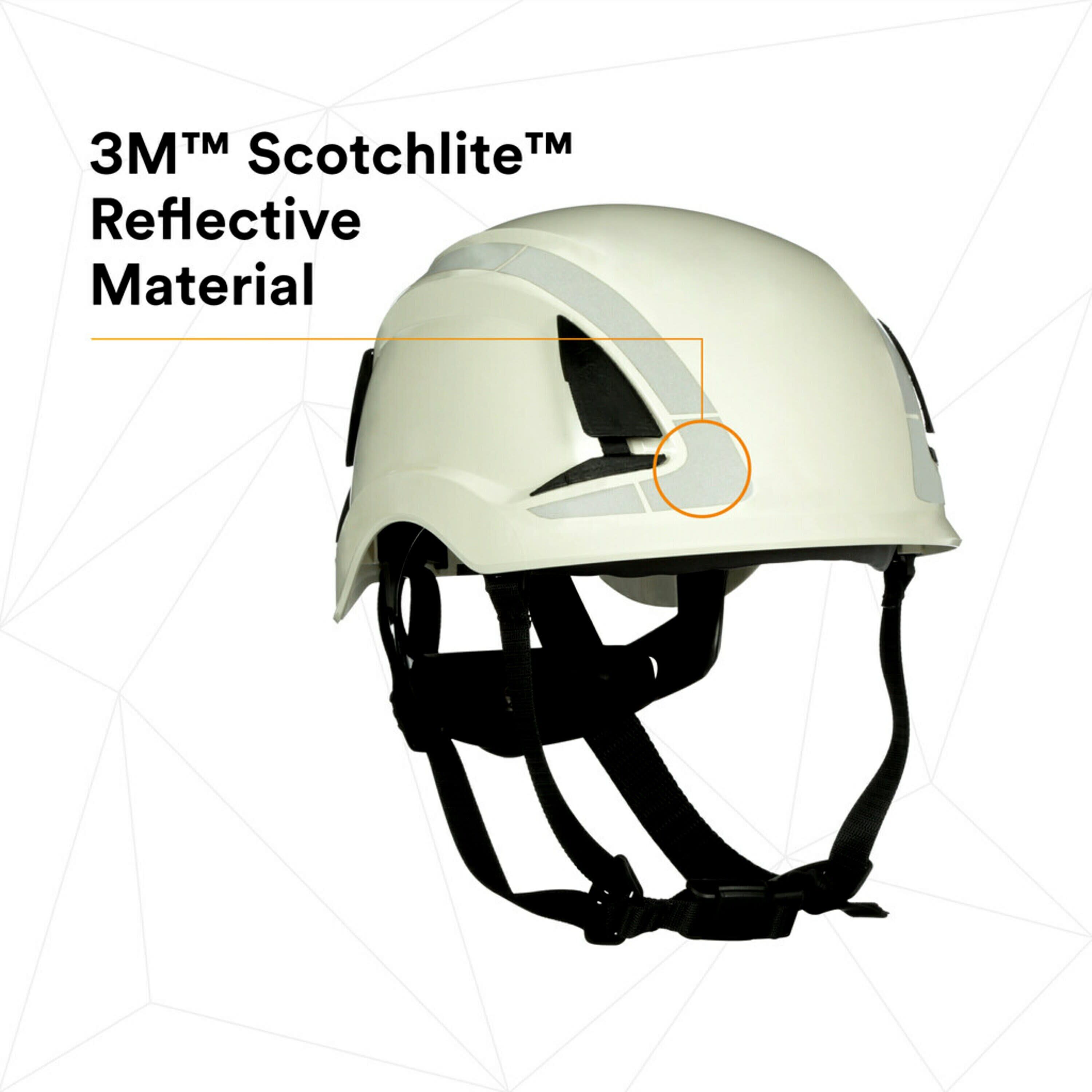 Casco de seguridad blanco con ajuste rápido de trinquete 3M X5001X-ANSI