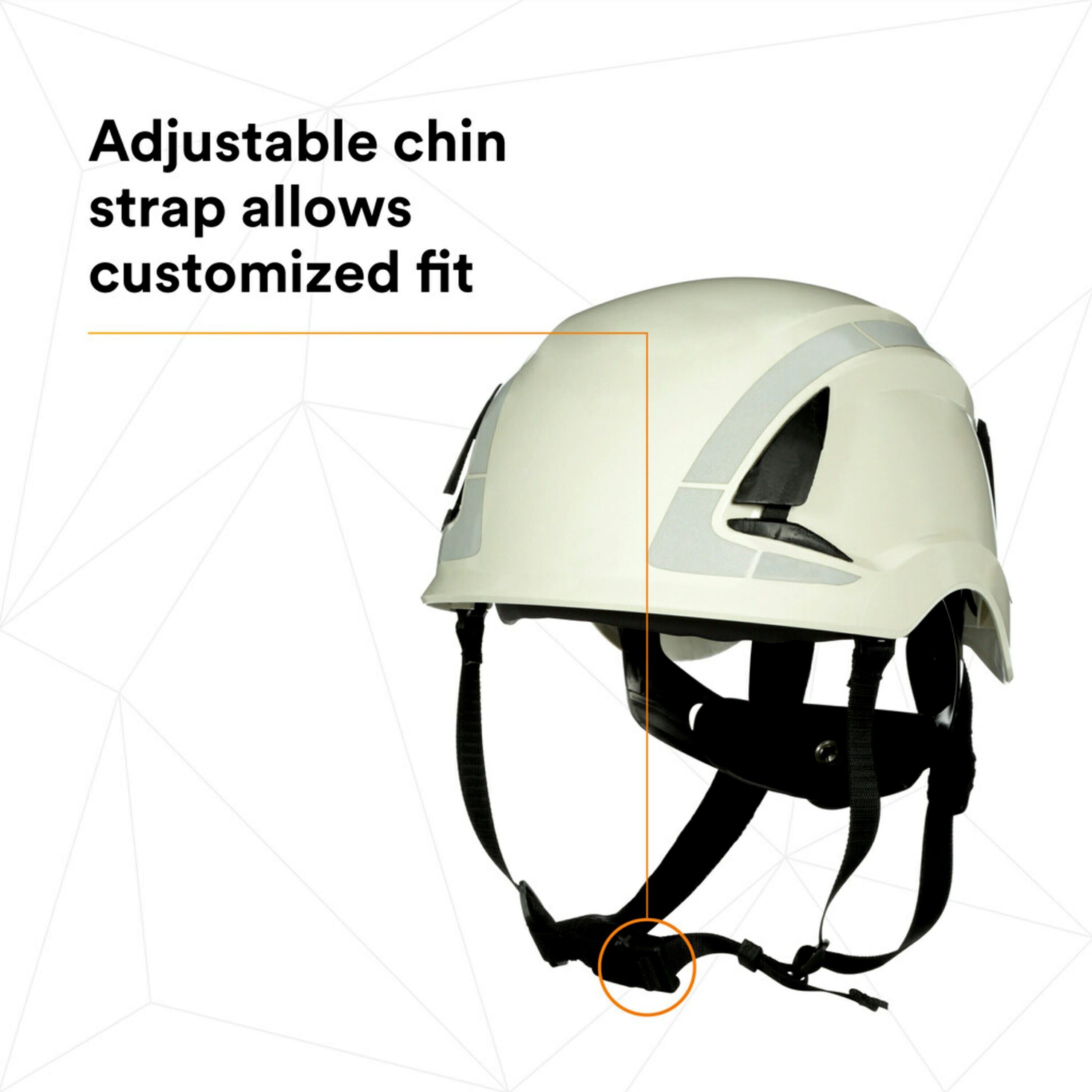 Casco de seguridad blanco con ajuste rápido de trinquete 3M X5001X-ANSI