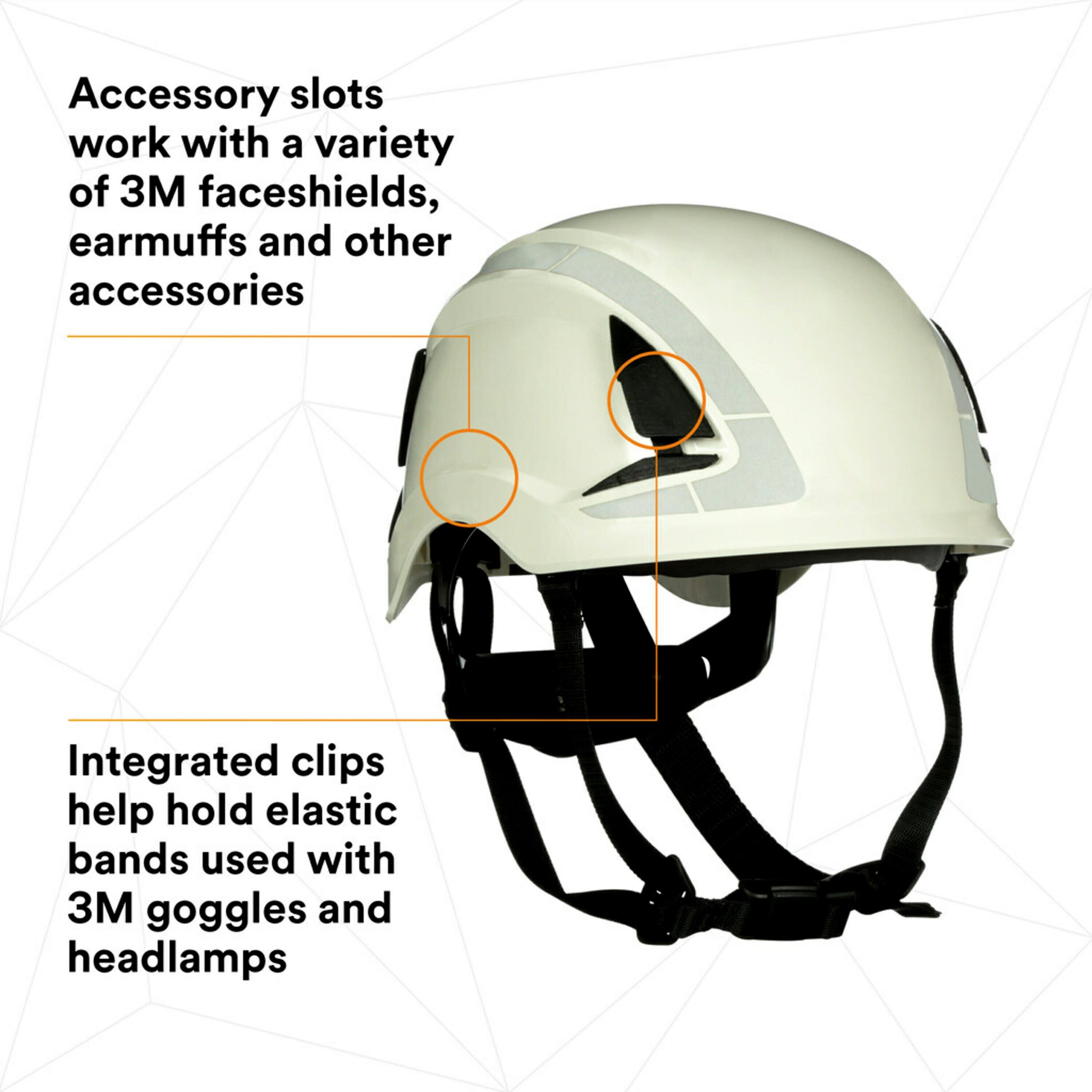 Casco de seguridad blanco con ajuste rápido de trinquete 3M X5001X-ANSI
