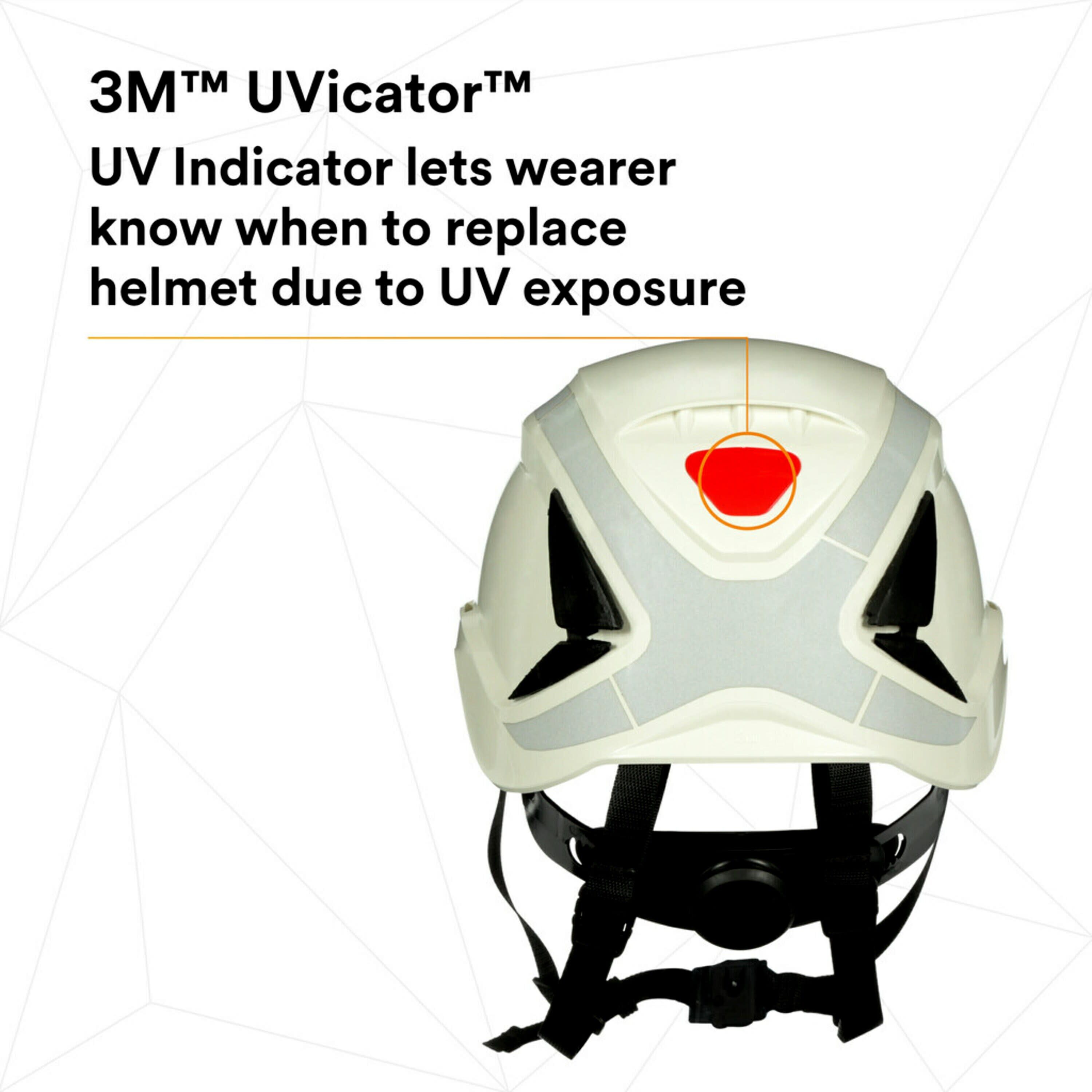 Casco de seguridad blanco con ajuste rápido de trinquete 3M X5001X-ANSI
