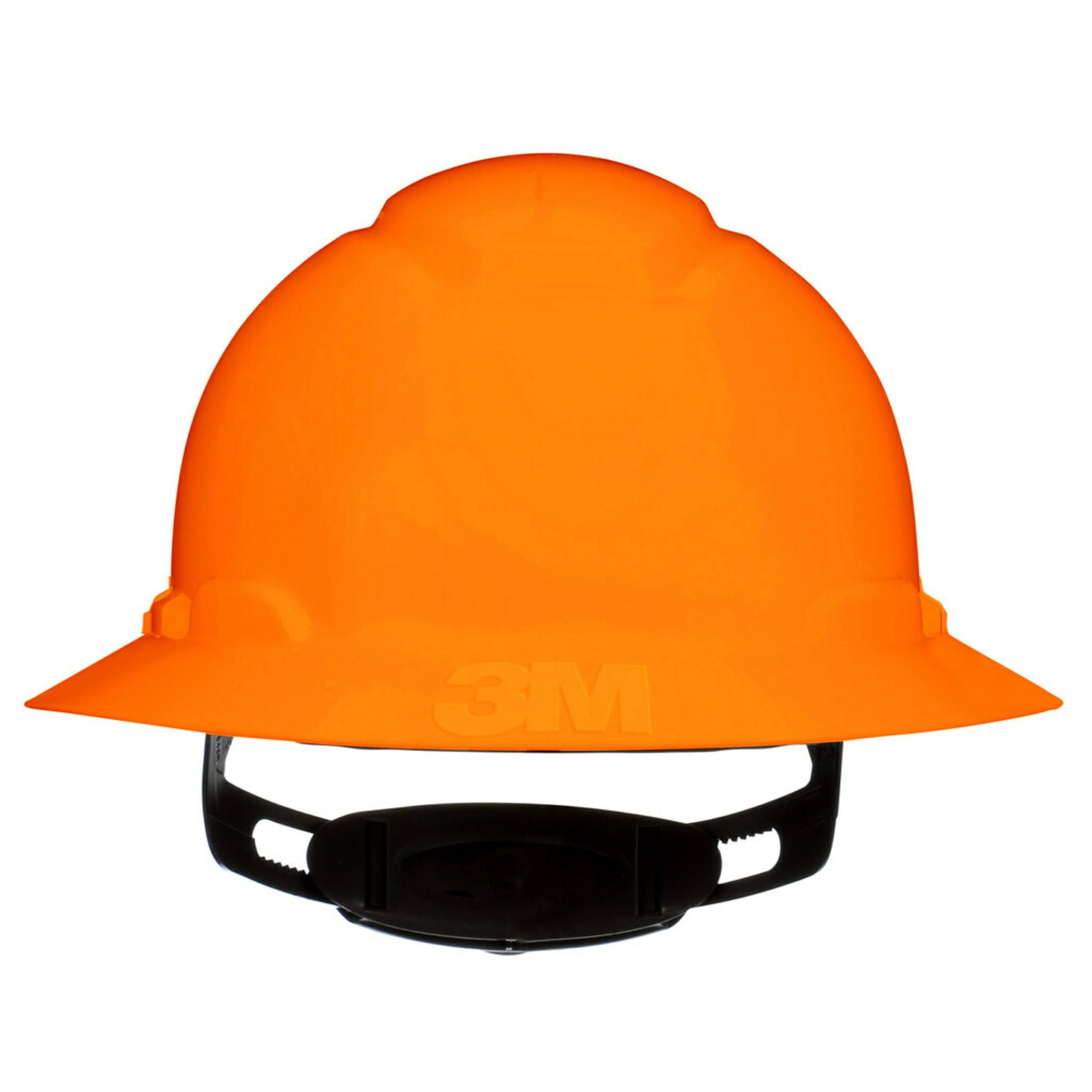 Casco duro naranja de ajuste rápido con rachet de borde completo 3M CHH-FB-R-O6-SL