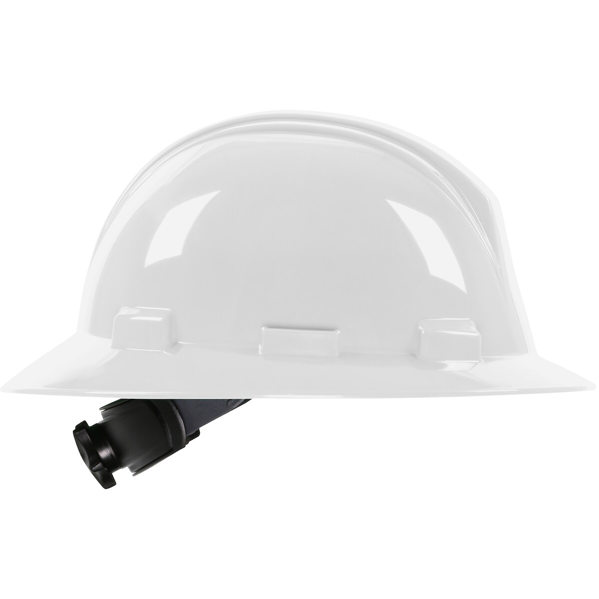 Casco de seguridad blanco con ajuste rápido de ratchet y ala completa dinámica 280-HP641R-01